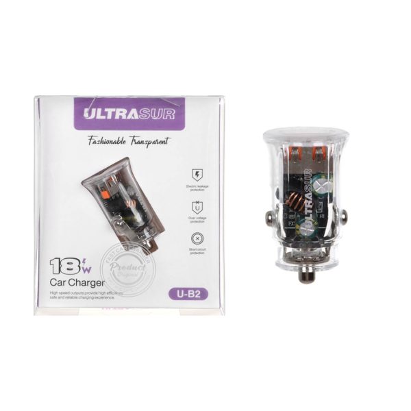 شارژر فندکی فست UltraSUR مدل U-B2 18W