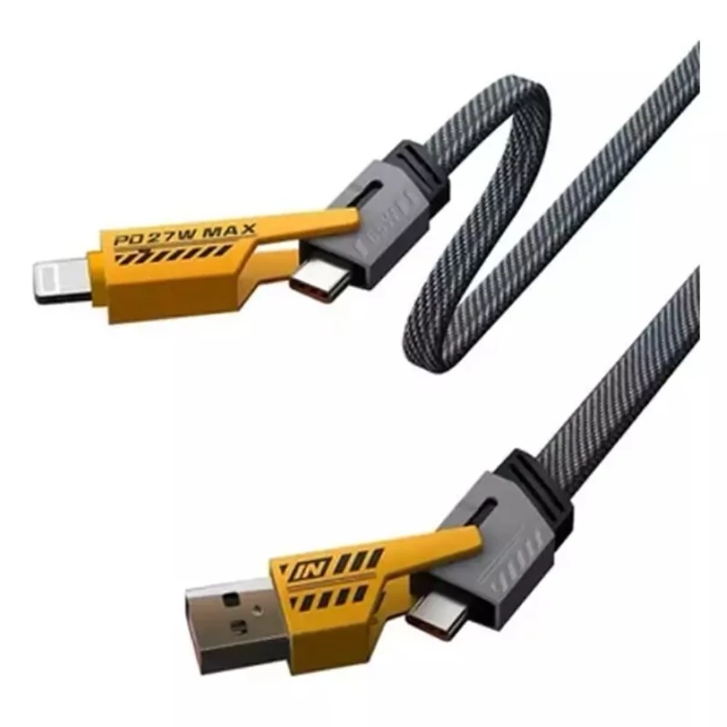 کابل شارژ ۴ کاره برزنتی ۶۵ وات مدل FLAT WIRE