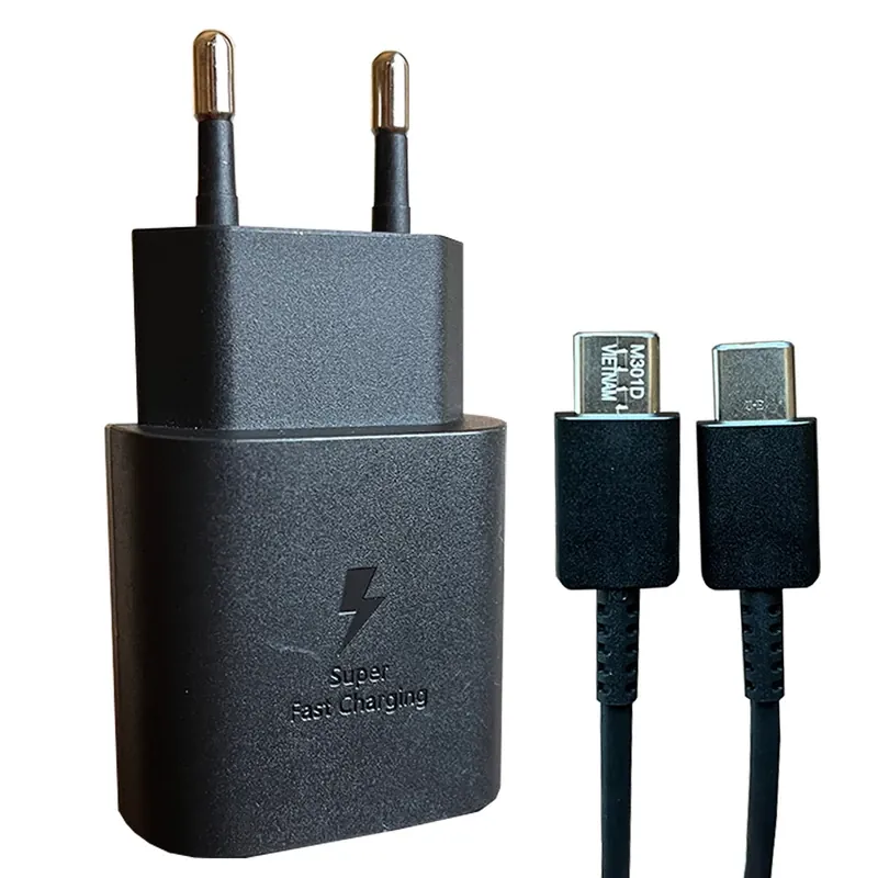 شارژر دیواری 25 وات سامسونگ A34 همراه کابل تبدیل USB-C