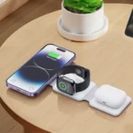 شارژ وایرلس 3 کاره تاشو wireless charging pad با گارانتی 12 ماهه آسان توزیع - Image 3