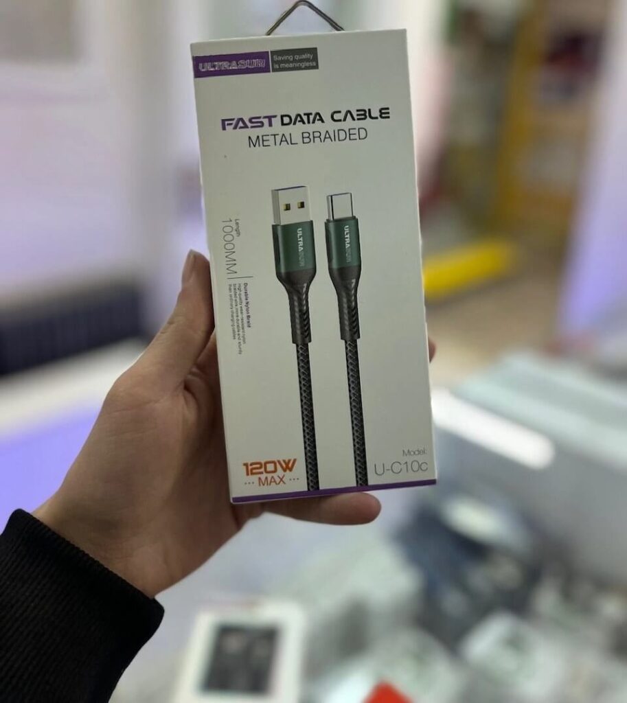 کابل شارژ فست شارژ تایپسی اولتراسور ultrasur مدل U-C10C با گارانتی 12 ماهه آسان توزیع