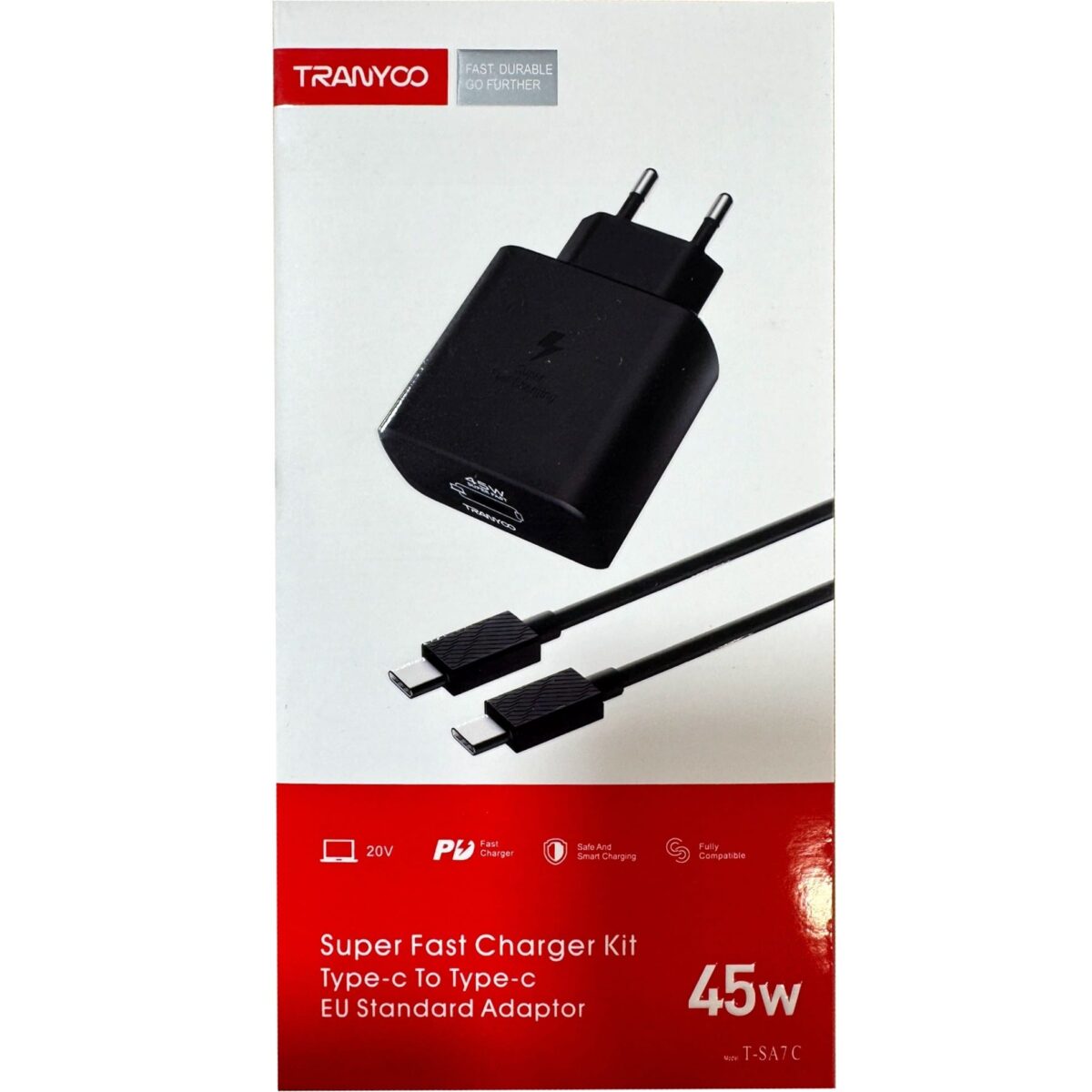 شارژر دیواری 45W ترانیو Tranyoo مدل SA7C همراه با کابل دوسر Type-C - Image 5