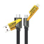 کابل شارژ 4 کاره برزنتی 65 وات مدل flat wire با گارانتی 12 ماهه آسان توزیع - Image 4