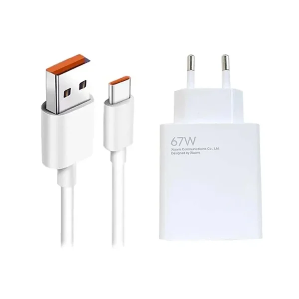 شارژر دیواری شیائومی 67 وات به همراه کابل تبدیل USB-C