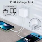 شارژر دیواری 35 وات اورجینال اپل مدل Dual Port USB-C - Image 11