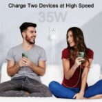 شارژر دیواری 35 وات اورجینال اپل مدل Dual Port USB-C - Image 10