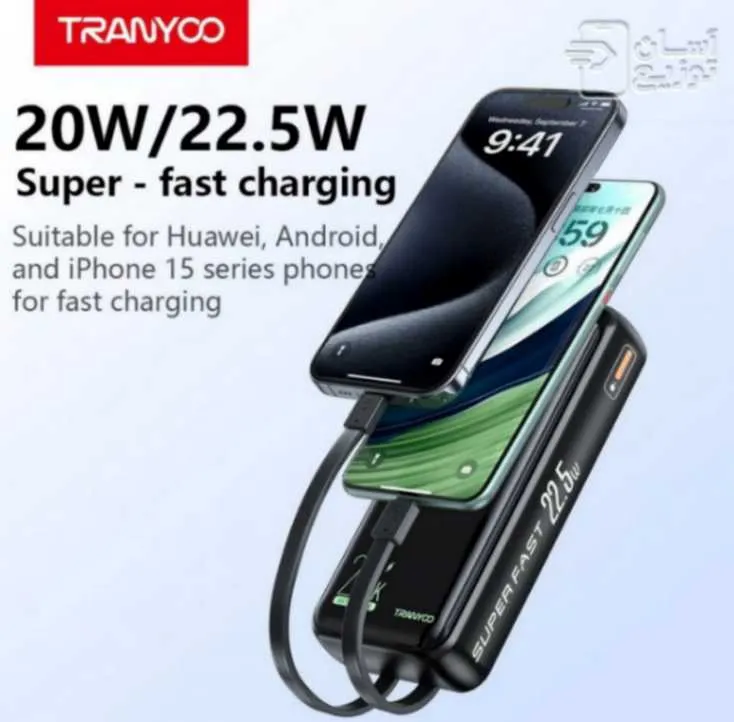 پاوربانک ترانیو Tranyoo مدل T-K17 با ظرفیت 20000 میلی آمپر