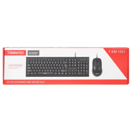 موس و کیبورد با سیم ترانیو Tranyoo مدل KM1021 آسان توزیع https://asantozi.com