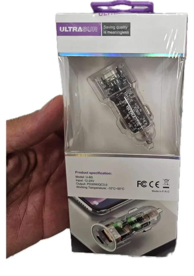 شارژر فندکی اولتراسور Ultrasur مدل U‑B5 https:.//asantozi.com