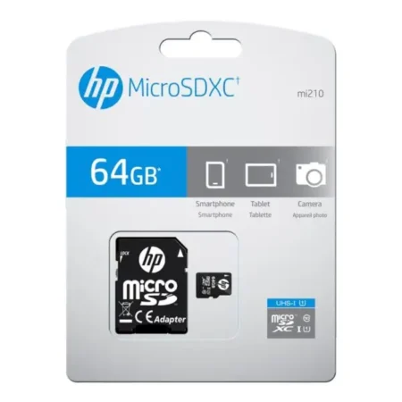 کارت حافظه MicroSDXC برند HP مدل Mi210 ظرفیت ۶۴ گیگابایت https://asantozi.com