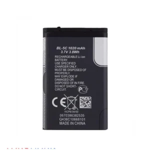 باتری اورجینال نوکیا Nokia مدل BL-C5 با کیفیت ساخت بالا و گارانتی 12 ماهه آسان توزیع، گزینه‌ای مطمئن و بادوام برای جایگزینی باتری گوشی‌های نوکیا است.
