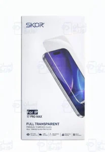 گلس محافظ صفحه بدون حاشیه آنتی استاتیک برند اسکور SKOR مدل آیفون iPhone 17 Pro Max-asantozi2