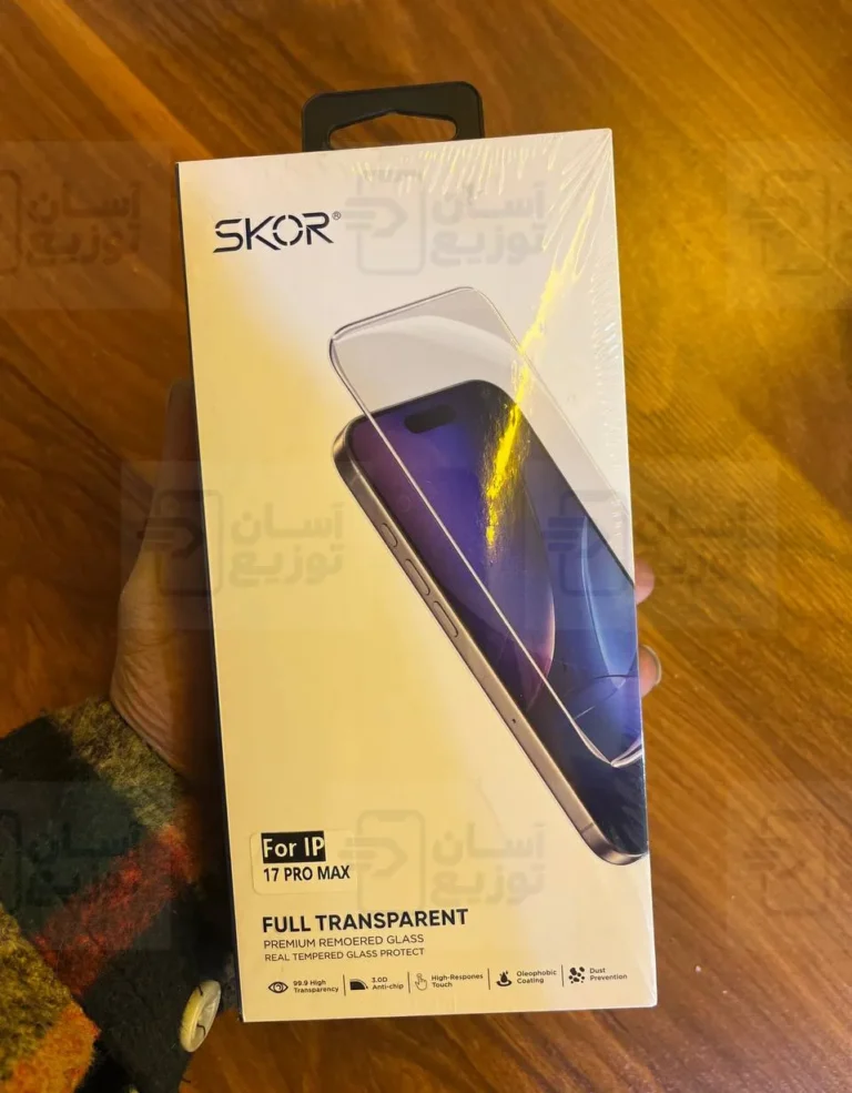 گلس محافظ صفحه بدون حاشیه آنتی استاتیک برند اسکور SKOR مدل آیفون 16