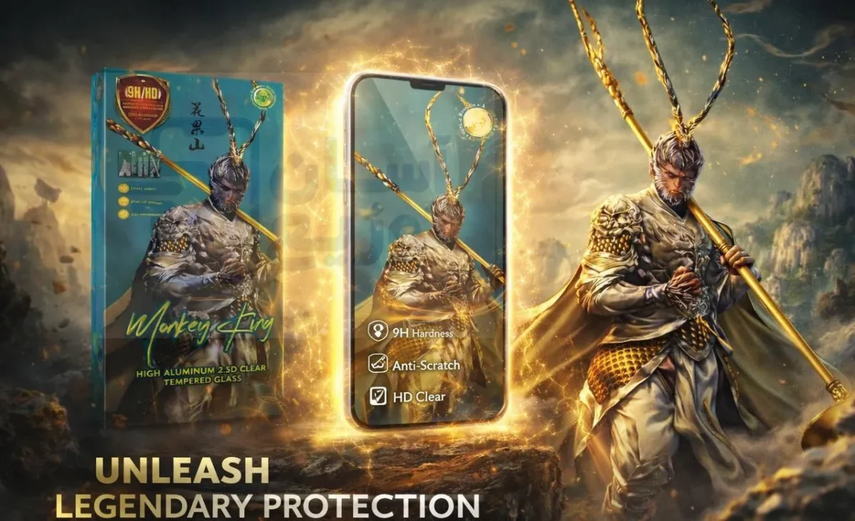 گلس ضد ضربه بدون حاشیه مانکی کینگ Monkey King مناسب برای همه ی مدل های آیفون iphone