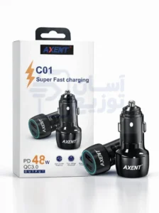 شارژر فندکی 48 وات 2خروجی اکسنت Axent مدل C01