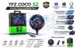 فن خنک کننده گوشی موبایل mobil phone cooling fan TFZ COCO مدل S2 مناسب برای گوشی های گیمینگ4