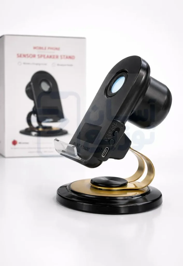 پایه رومیزی اسپیکر دار سنسوردار Wireless Sensor Speaker Stand1
