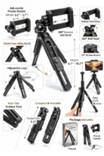سه پایه نگهدارنده گوشی موبایل و دوربین و مونوپاد مدل tripod support مناسب برای فیلمبرداری و تولید محتوا6