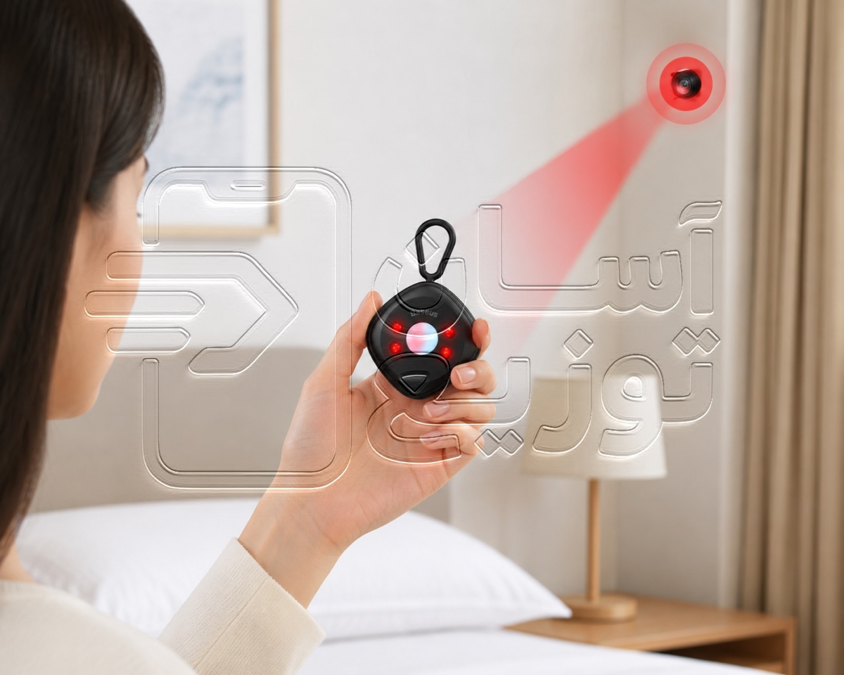 دوربین یاب شارژی بیسوز baseus مدل HEYO CAMERA DETECTOR asantozi آسان توزیع