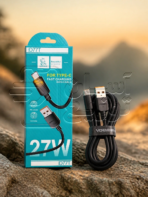 کابل فست شارژ 27 وات USB به Type-C دنمن VdenmenV مدل D77T-asantozi5