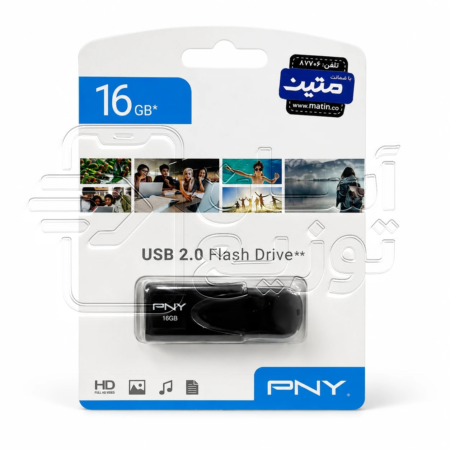 فلش مموری PNY مدل USB2 ظرفیت 16 گیگابایت asantozi