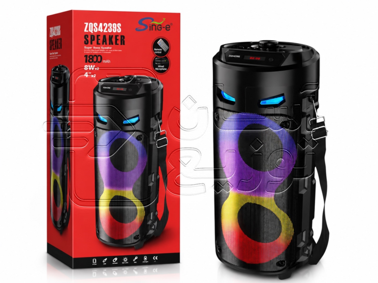 اسپیکر / پارتی باکس بلوتوثی sing-e مدل ZQS 4239 S www.asantozi.com