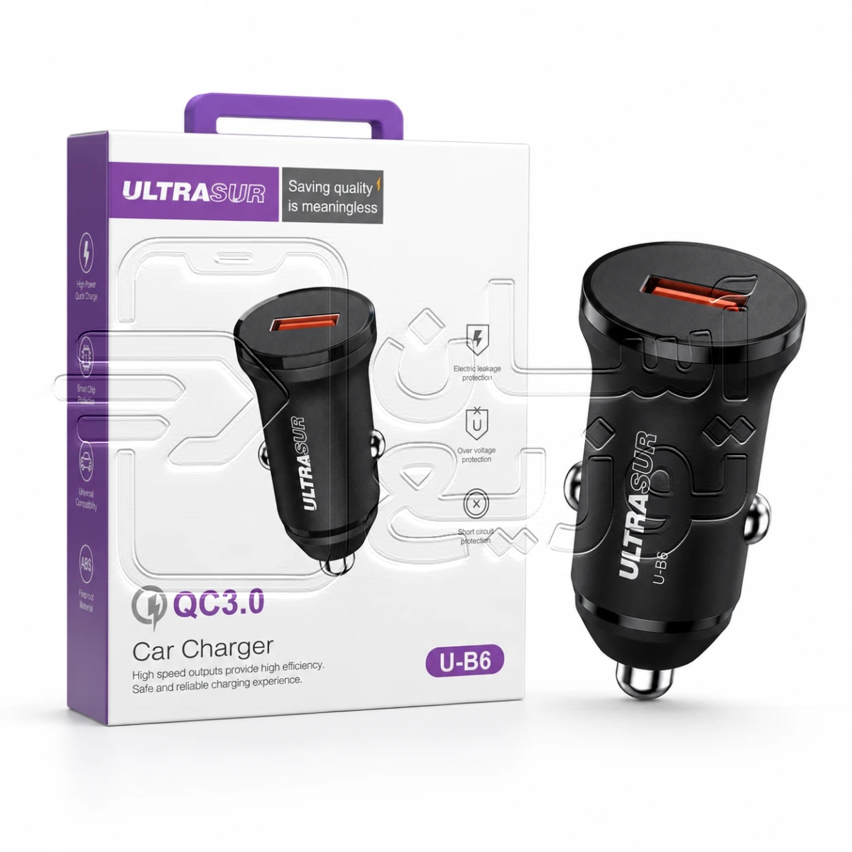 شارژر فندکی تک پورت USB اولتراسور Ultrasur مدل U-B6