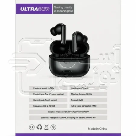 هندزفری بلوتوثی ایرپاد مترجم جیبی اولتراسور Ultrasur مدل U-E13+ ASANTOZI2
