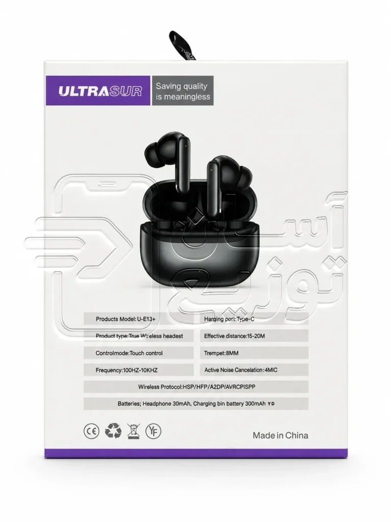 هندزفری بلوتوثی ایرپاد مترجم جیبی اولتراسور Ultrasur مدل U-E13+ ASANTOZI2