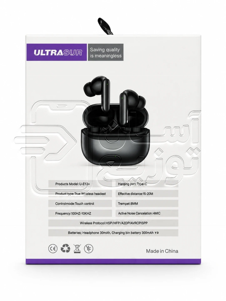 هندزفری بلوتوثی ایرپاد مترجم جیبی اولتراسور Ultrasur مدل U-E13+ ASANTOZI2