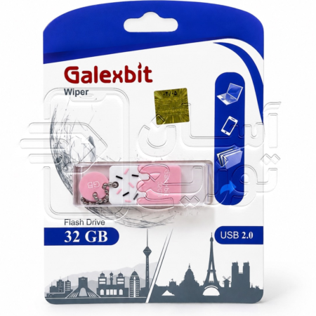 فلش مموری گلکسبیت Galexbit مدل Wiper USB 2.0 ظرفیت 32 گیگابایت