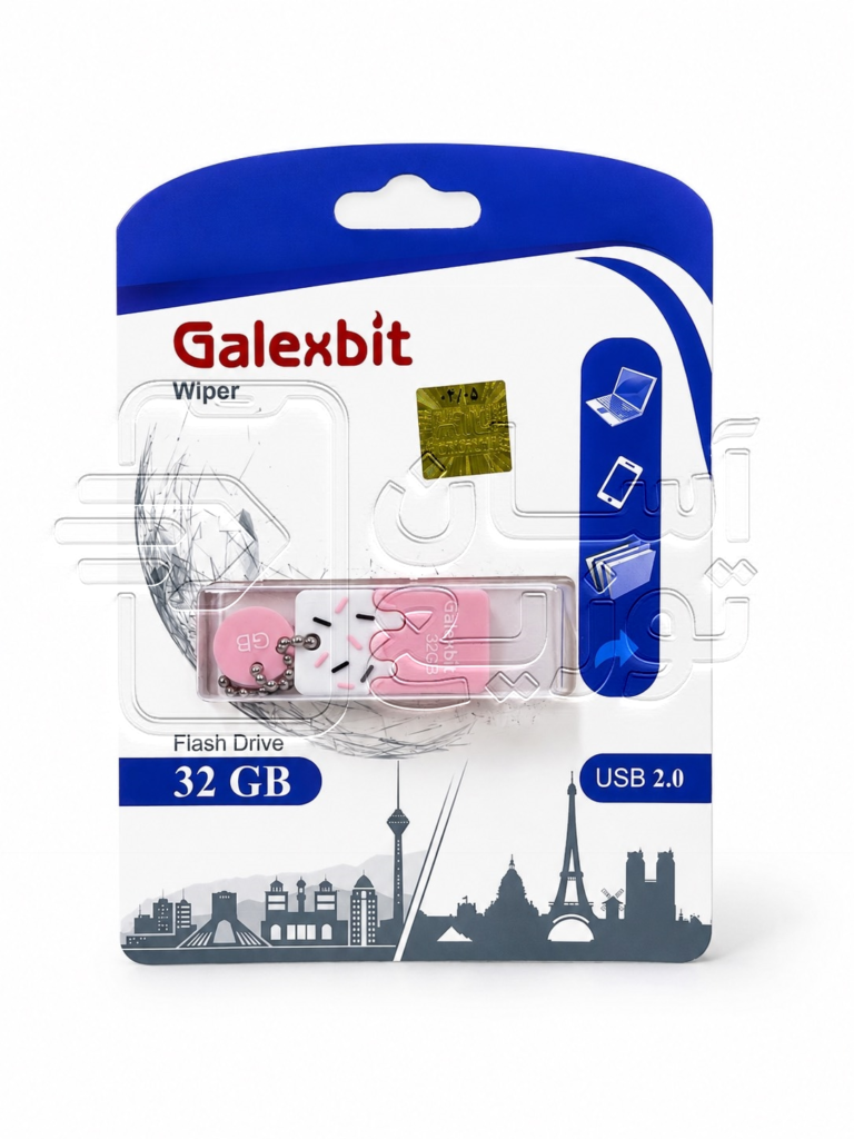 فلش مموری گلکسبیت Galexbit مدل Wiper USB 2.0 ظرفیت 32 گیگابایت
