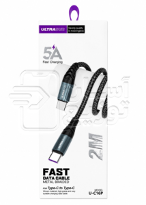 کابل شارژ تایپسی به تایپسی 2متری اولتراسور Ultrasur مدل U-C16P + www.asantoz.com