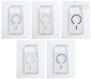 کاور شفاف مگسیف آیفون 17پرو مدل magnetic clear case در 6 رنگ : طوسی . مشکی . سفید. آبی روشن . صورتی روشن . نارنجی