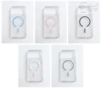 کاور شفاف مگسیف آیفون 17پرومکس مدل magnetic clear case در 6 رنگ : طوسی . مشکی . سفید. آبی روشن . صورتی روشن . نارنجی