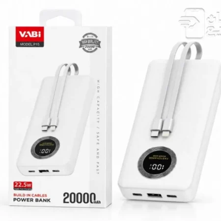 پاوربانک 20000میلی آمپر وابی VABI مدل P-15