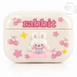 کاور ایرپاد 2پرو اپل مدل animation vibes انیمشن وایبز طرح rabbit + حلقه فنری آویز