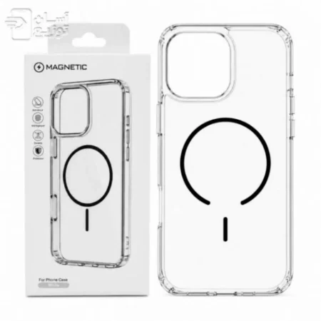 کاور شفاف مگسیف آیفون 16پرو مدل magnetic clear case