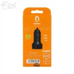 شارژر فندکی فست شارژ دنمن مدل DZ09 + نمایشگر ولتاژ 2 پورت USB خروجی 3.1 آمپر