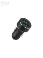 شارژر فندکی فست شارژ دنمن مدل DZ09 + نمایشگر ولتاژ 2 پورت USB خروجی 3.1 آمپر