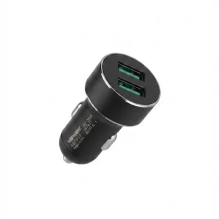 شارژر فندکی فست شارژ دنمن مدل DZ09 + نمایشگر ولتاژ 2 پورت USB خروجی 3.1 آمپر