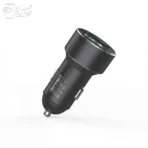 شارژر فندکی فست شارژ دنمن مدل DZ09 + نمایشگر ولتاژ 2 پورت USB خروجی 3.1 آمپر