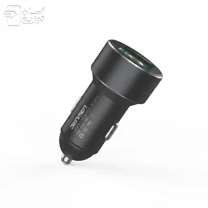 شارژر فندکی فست شارژ دنمن مدل DZ09 + نمایشگر ولتاژ 2 پورت USB خروجی 3.1 آمپر