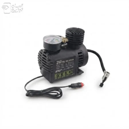 پمپ باد 12ولت خودرو (قابل اتصال به فندکی و سر باطری) 250PSI