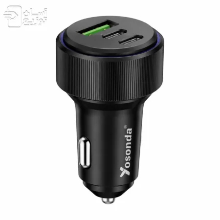 شارژر فندکی 3پورت سوپر فست شارژ یوسوندا مدل Y-C02