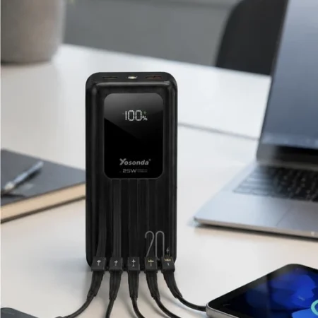 پاوربانک یوسوندا مدل Y-P100 ظرفیت 20000 میلی آمپرساعت
