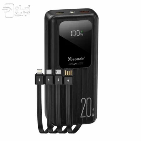 پاوربانک یوسوندا مدل Y-P100 ظرفیت 20000 میلی آمپرساعت