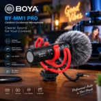 جزعیات محصول میکروفون تولید محتوا BOYA مدل BY-MM1 pro