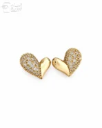 گوشواره قلب نیمه نگین ژوپینگ