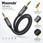 جزعیات کابل انتقال صدای 3.5 میلی‌متری (AUX) یوسوندا مدل YXD-M16